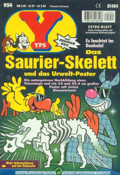 Yps - Das Saurier-Skelett und das Urwelt-Poster