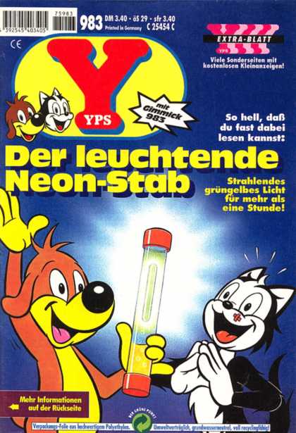 Yps - Der leuchtende Neon-Stab - Puppy - Cat - Invention - Test Tube - Excited