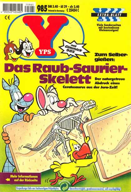 Yps - Das Raub-Saurier-Skelett - Mouse - Cat - Dog - Skeleton - Dinossaur