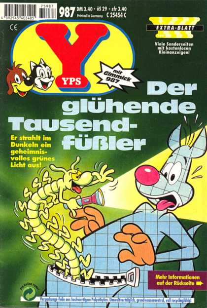 Yps - Der glï¿½hende Tausendfï¿½ï¿½ler - Mit Gimmick - Extra Blatt - Dog - Cat - Kangaroo