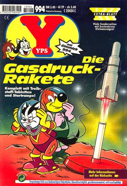 Yps - Die Gasdruck-Rakete - Dog - Cat - Rocket - Planet - Space