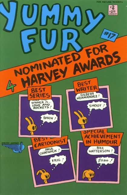 Yummy Fur 17 - Best Series - Best Writer - Best Cartoonist - Bill Wterson - Harvey Awards